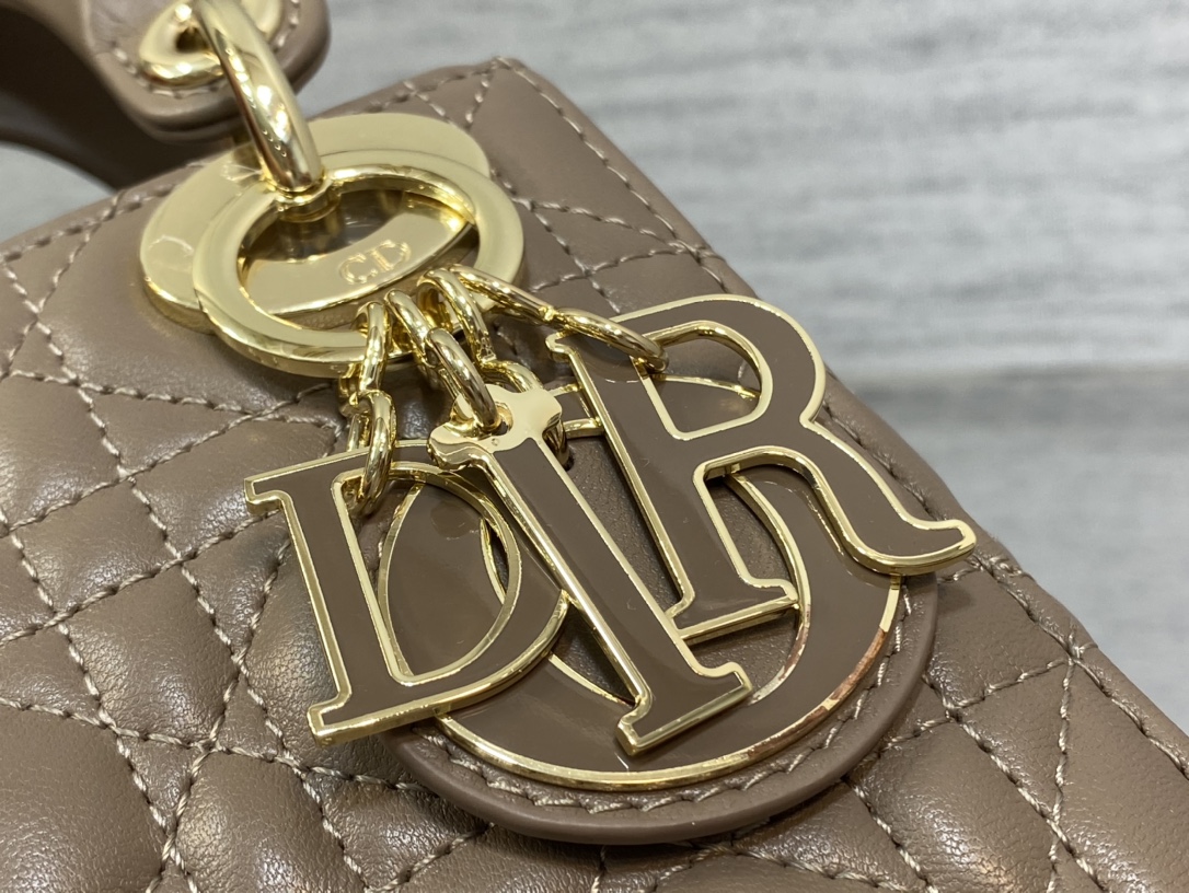 Mini Lady Dior Bag Khaki Cannage Lambskin